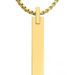 MEENAZ Gold-Plated Geometric Pendants with Chains image 5