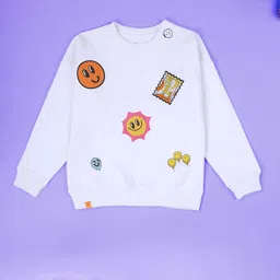 KiddoPanti Boys Fleece Printed Round Neck Sweatshirt With Jogger image 2