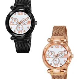 Miss Perfect Unisex Embellished Dial & Bracelet Style Straps Analogue Watch TrM48-picture-33