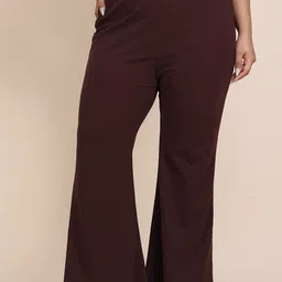 CURVE BY KASSUALLY Women Relaxed Mid-Rise Bootcut Trousers-picture-25