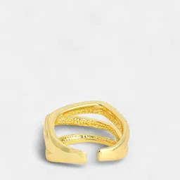 SOHI The Baroque Gold-Plated Adjustable Statement Finger Ring image 5