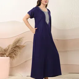 EASY MOM Embroidered Maxi Dress image 2