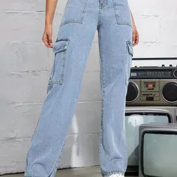 DressBerry Women Comfort Straight Fit High-Rise Light Fade Acid Wash Stretchable Jeans-picture-38