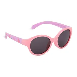 DukieKooky Unisex Kids Grey Lens & Pink Oval Sunglasses with image 3