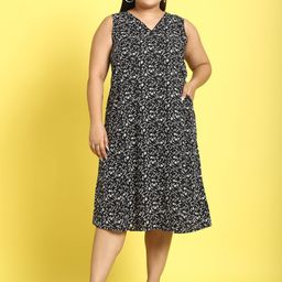 theRebelinme Floral Print A-Line Midi Dress-picture-9