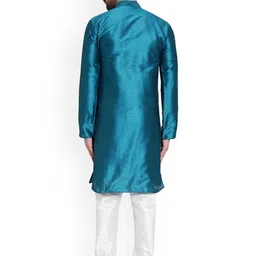Sadree Men Solid Kurta with Churidar image 4