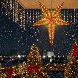 me&you Colorful Hanging Paper Star for Festivals, Birthdays & Parties Hanging Star Pack of 1 image 2