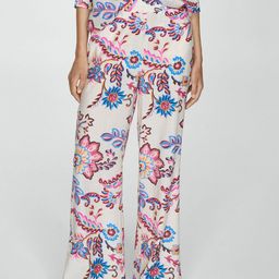 MANGO Women Floral Printed Trousers-picture-10