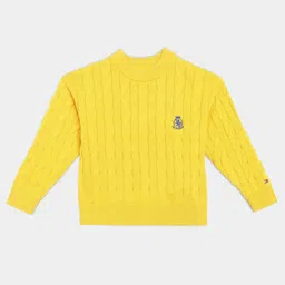Tommy Hilfiger Boys Cable Knitted Regular Fit Cotton Sweater-image-44