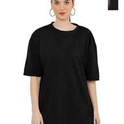 NOTWILD Women Pack Of 2 Solid Round Neck Cotton T-shirts-picture-12