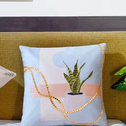 Mid July Home Blue & Green Ethnic Motifs Velvet Square Cushion Covers-image-89