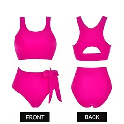 Scarlet Kiss Round Neck High-Waist Swim Bikini Set image 5