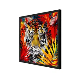 999Store Red & Yellow Tiger Canvas Painting Wall Art image 3