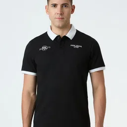 Pepe Jeans Men Brand Logo Printed Polo Collar Pure Cotton T-shirt-picture-36
