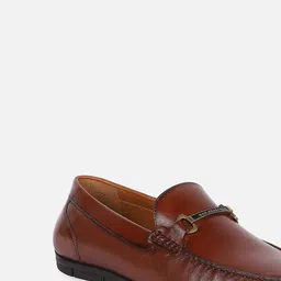 Van Heusen Men Leather Round Toe Horsebit Loafers image 4