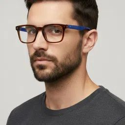 goglassic Unisex Clear Lens & Blue Square Sunglasses with-picture-13