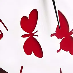 QEZNEF White Solid Geometric Traditional Wall Clock image 4