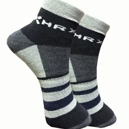HRX by Hrithik Roshan Pack Of 5 Colourblocked Ankle-Length socks image 3