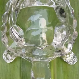 allamandaa Feng shui Crystal Turtle (Small 3 inches, Transparent) Tortoise Decorative Showpiece - 3 cm image 3