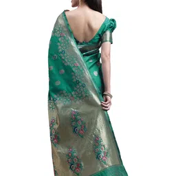 Maroosh Woven Design Zari Saree image 4