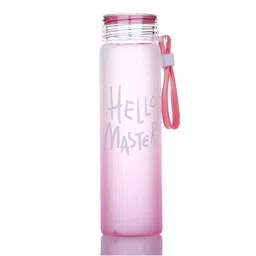 WELOUR Pink & White Brand Logo Printed Glass Water Bottle 350 ml-picture-16
