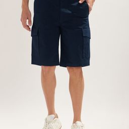 NOBERO Men Loose Fit Oversized Cargo Woven Cotton Shorts-picture-25