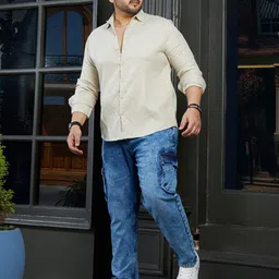 Instafab Plus Men Comfort Opaque Checked Casual Shirt image 2