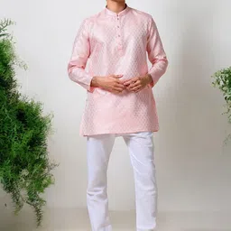 TATTVA Men Geometric Chikankari Kurta-picture-29