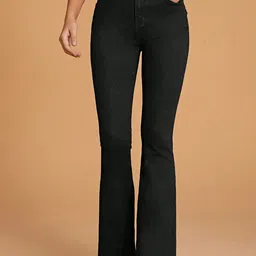 NU CLOTHS Women Bootcut Fit High-Rise Stretchable Jeans image 1