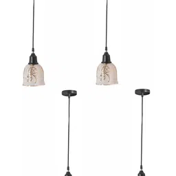 1ST TIME White & Gold-Toned Printed Bell Self Assembly Ceiling Lamp-picture-25