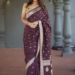 ZIKARAA Ethnic Motifs Zari Silk Cotton Handloom Saree image 2