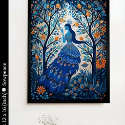 SOWPEACE Blue & Black 1 Piece Canvas Abstract Wall Photographs-picture-21