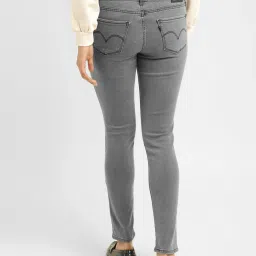 levi's Women's 711 Grey Skinny Fit Mid Rise Jeans image 2