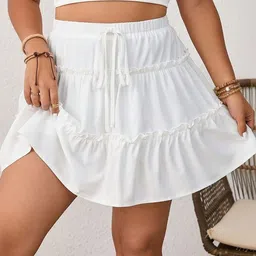 LULU & SKY Mini Tiered A-Line Skirt image 3