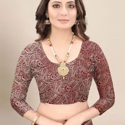 Moda Rapido Ethnic Motifs Zari Silk Blend Heavy Work Banarasi Saree image 2