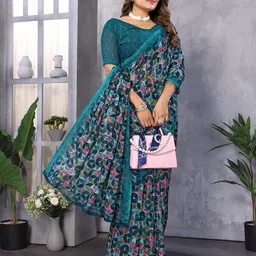 Moda Rapido Printed Saree with Blouse Piece image 2
