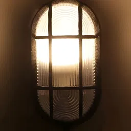 KINIS Black Acrylic Quirky Cylinder Shaped Textured Wall Lamp image 5