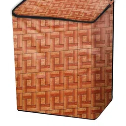 The Furnishing Tree Brown Printed Washing Machine Cover image 3