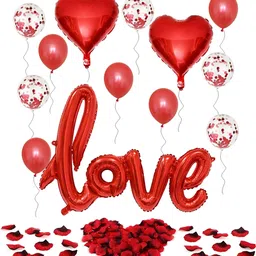 zambooree Solid Red Love foil Balloon for Romantic Valentine Day Wedding Propose room Decoration Balloon-picture-22