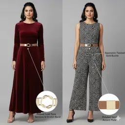 imli gift Women Brown Nylon Belt image 3