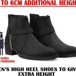 bxxy Men 5-6 cm Heel Height Increasing Tan Texture Casual Formal Ankle Boot Boots For Men image 2