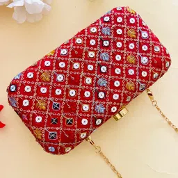 thebyrastore Party Maroon Clutch image 3