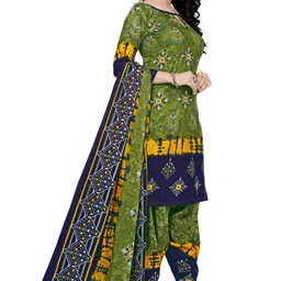 vijay deep silk mill Unstitched Crepe Salwar Suit Material Printed image 3