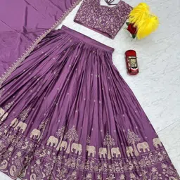 aayushyam enterprise Self Design Semi Stitched Lehenga Choli-picture-21