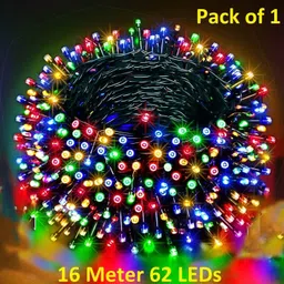 xenith 62 LEDs 16 m Multicolor Color Changing, Flickering, Steady String Rice Lights-picture-11