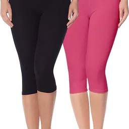 swastik stuffs Swastik Women Black, Pink Capri-picture-40