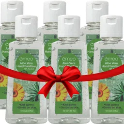 omeo Aloe Vera Gel Based Antibacterial Rinse-free, Travel Size, 70% Alcohol Instant Hand Sanitizer-picture-15