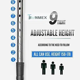 runmex surgical 4LEGBBCROM01 Walking Stick image 4