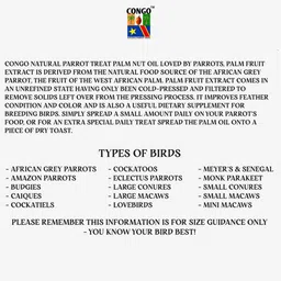 congo natural parrot treat Palm Nuts Oil Provide Highly Protein, Vitamins, Healthy Feather & Wings for Parrot, 500ML Nuts 0 kg Wet Adult, New Born, Senior, Young Bird Food image 3