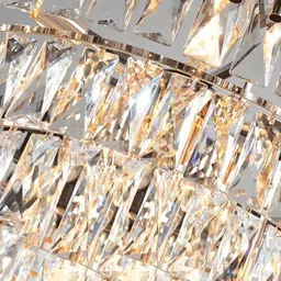 nevika Gold-Black K9 Crystal 400mm Metal Hanging Chandilier for Living room ETC Chandelier Ceiling Lamp image 3